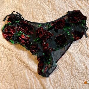 savage x fenty flowy sexy sheer velvet shorts size l